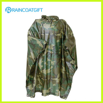 Polyester PVC Camouflage Regenmantel (RPE-147)